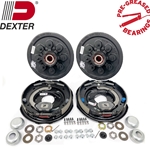 Dexter® Pre-Greased Easy Assemble 8 on 6.5" Hub and Drum 1/2" Studs Electric Brake kit for 7,000 lbs. Trailer Axle - PGBK42865ELE