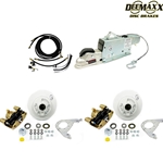 MAXX KIT Hydraulic Actuator 3,500 lbs. Integral Disc Brake Kit for a Single Axle with Gold Zinc Calipers and TruRyde® Bearings - DMK35IG1ACT