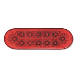 Miro-Flex 6” Oval Sealed LED Stop/Turn/Taillight Red - STL-22RBK