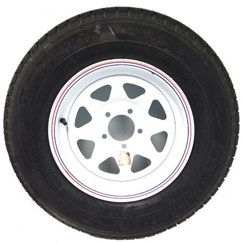 14" White Spoke Wheel and Radial Tire ST20575R14C with a 5-4.5" Bolt Circle - 128691WT21R-PM