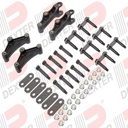 Dexter® Shackle Kit for Triple Trailer Axle with Double Eye Springs with 33" Spacing - K71-402-00