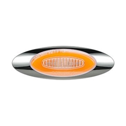 Clear Lens GloLight Millennium Series 4” Sealed LED Marker/Clearance Light Amber - 11212704P