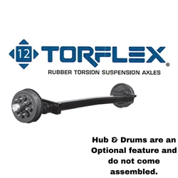 7,000 lb. #12 Dexter® Torflex® Rubber Torsion Suspension Trailer Axle Beam