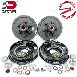 Dexter® Pre-Greased Easy Assemble 6 on 5.5" Hub and Drum Nev-R-Adjust Electric Brake Kit for 5,200 lbs. Trailer Axle - PGBK13ELEAUTO