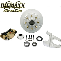DeeMaxx® 8,000 lbs. Disc Brake Kit with 5/8" Studs for One Wheel with Gold Zinc Caliper - DM8KGOLD580
